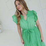 Tessie Midi Dress - Green