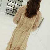 Kendra Plaid Skirt Set - Khaki