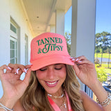 Tanned & Tipsey Trucker - Coral