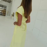 Matriarch Midi Dress - Lemon