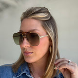 Logan Sunglasses - Gold/Fade Green - Freyrs