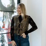 Kennedy Leopard Tie Top