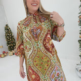 Wishful Hoping Mini Dress - Chestnut Mix