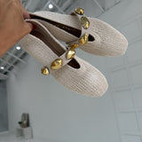 Islander Raffia Flats - Bone