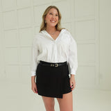 Naomi Belted Skort - Black