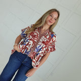 Fall For It Blouse - Burgundy