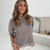 Choosey Sweater Top - Light Grey