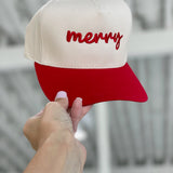 "Merry" Embroidered Cap