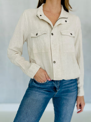 Gettin' It Done Utility Jacket - Natural