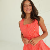 Lamar Peplum Set - Red