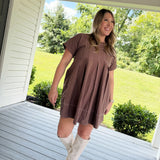 Peyton Mini Dress - Mocha
