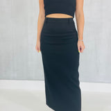 Business Class Midi Skirt - Black