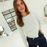 Kat Striped Top - Butter
