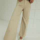 Calhoun Wide Leg Pants - Beige
