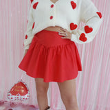 Are We Lovers Mini Skort - Red *VDAY