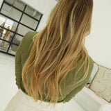 Sally Snap Button Top - Olive