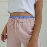 Sneakin' In Contrast Pants - Pink