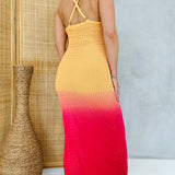 Sunset Beauty Crochet Midi Dress