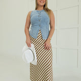 La Mer Cannes Striped Skirt