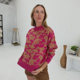 Tyner Sweater - Magenta Taupe