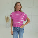 Worth Everything Sweater - Bright Mauve