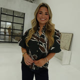 Billie Floral Blouse - Hunter