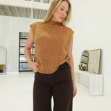 Ronnie Sleeveless Sweater - Caramel