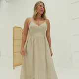 Beatrice Midi Dress - Brown