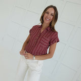 Probably So Blouse - Burgundy