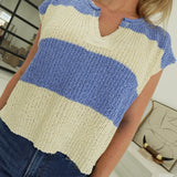 In The Stadium Sweater Top - Cornflower