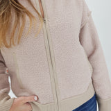 Stay The Same Zip-Up Cardi - Taupe