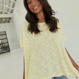 Jana Slub Top - Butter