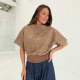 Mockery Suede Top - Mocha