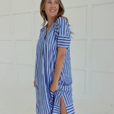 Ida Midi Dress - Navy