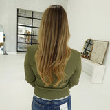 Aiden Lace Trim Sweater - Olive