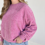 Separate Ways Sweater - Rose Pink