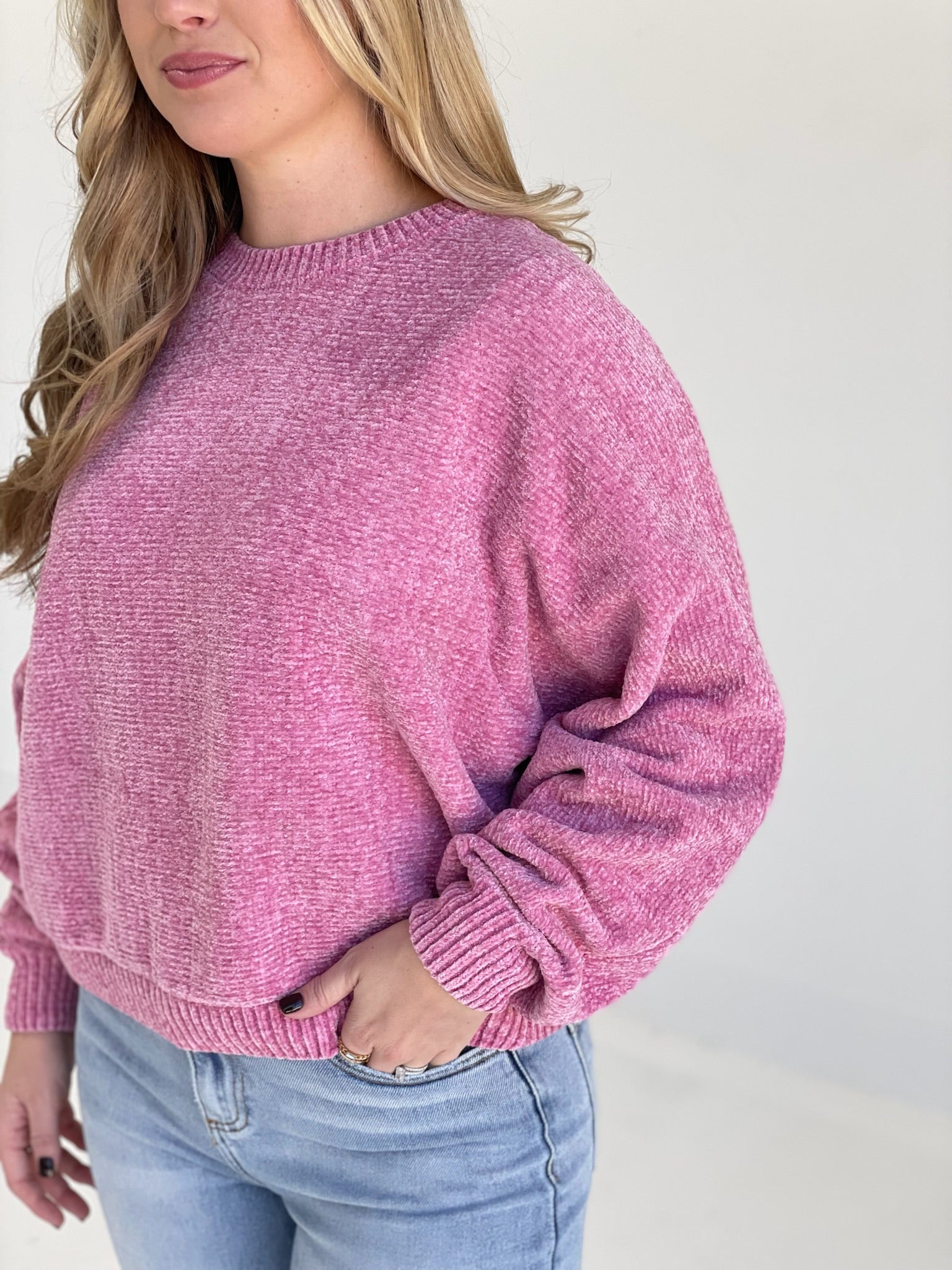 Separate Ways Sweater - Rose Pink