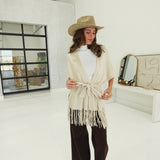Aspen Fringe Kimono - Oatmeal