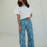 Paloma Cropped Pants - Mint Blue