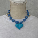 Chunky Beaded Heart Necklace