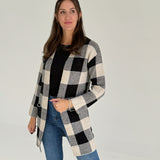 Double Checked Cardigan