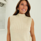 Ellen Sleeveless Sweater - Cream