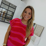 The Apex Sleeveless Sweater - Fuchsia Mix