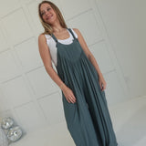 Mavern Crepe Overalls - Ash Jade