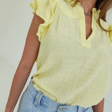 Felina Ruffle Top - Butter