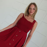 Tables Turned Midi Dress - Crimson