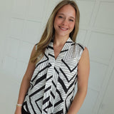 Level Up Geo Print Blouse