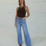 Staten Sweater Halter Top - Brown