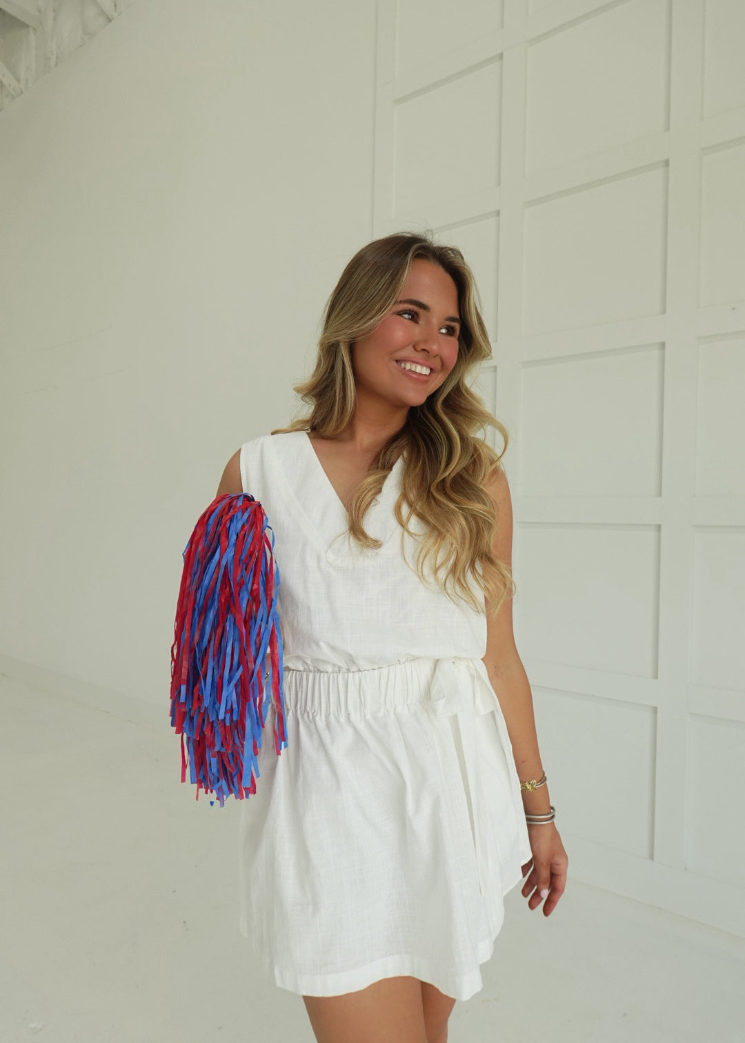 Club Level Romper - Off White
