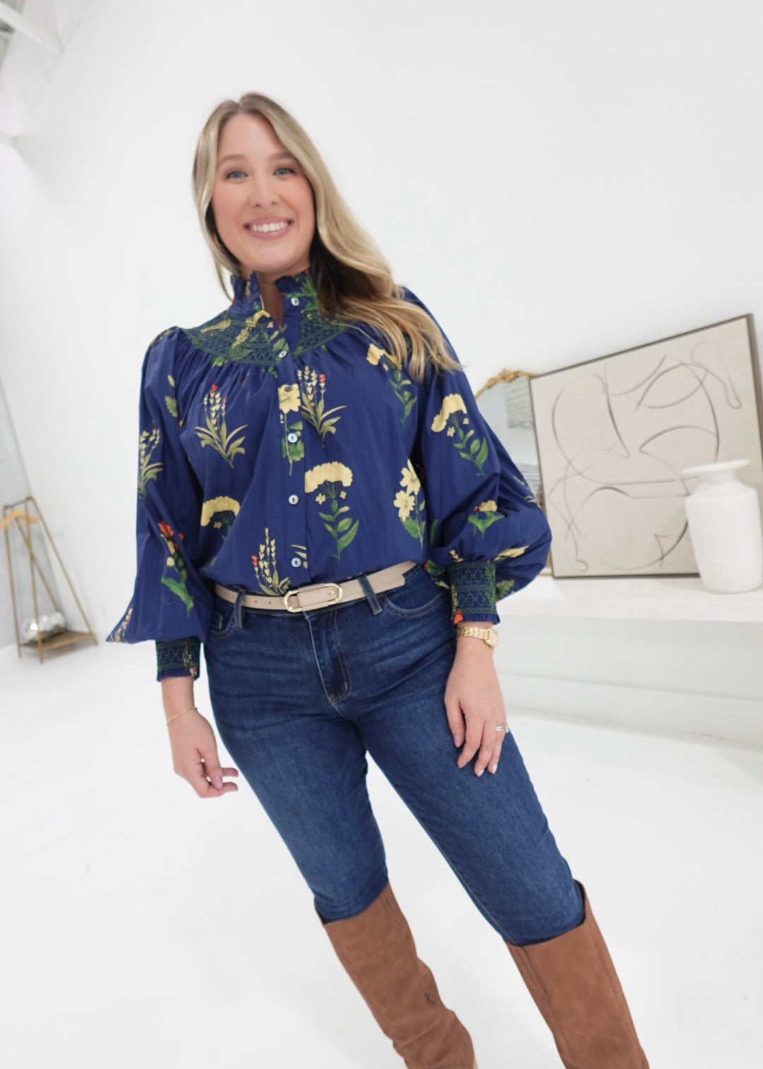 Judith Top - Indigo